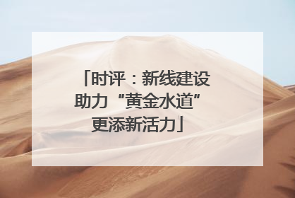 时评：新线建设助力“黄金水道”更添新活力