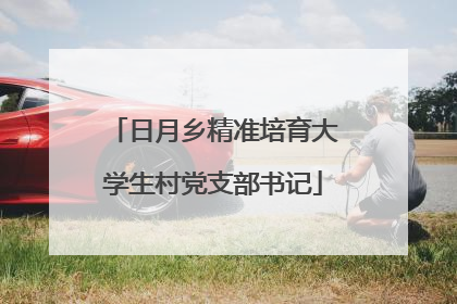 日月乡精准培育大学生村党支部书记