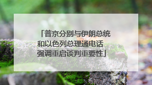 普京分别与伊朗总统和以色列总理通电话 强调重启谈判重要性