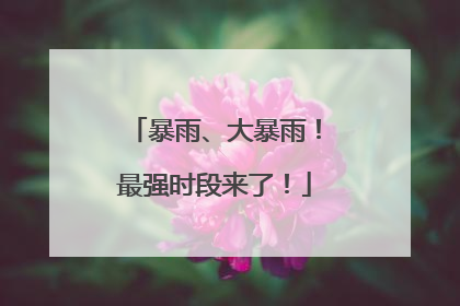 暴雨、大暴雨！最强时段来了！