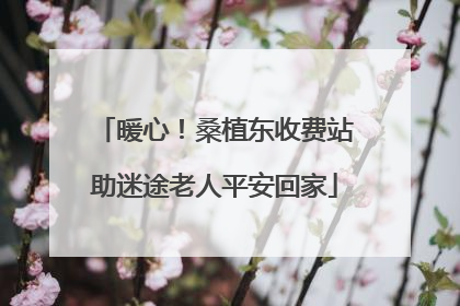 暖心！桑植东收费站助迷途老人平安回家