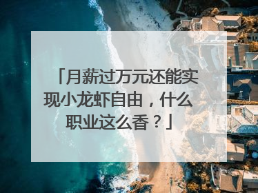 月薪过万元还能实现小龙虾自由，什么职业这么香？