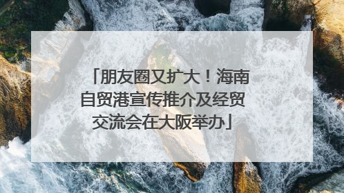 朋友圈又扩大！海南自贸港宣传推介及经贸交流会在大阪举办