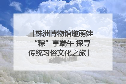 株洲博物馆邀萌娃“粽”享端午 探寻传统习俗文化之旅