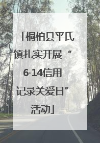 桐柏县平氏镇扎实开展“6·14信用记录关爱日”活动