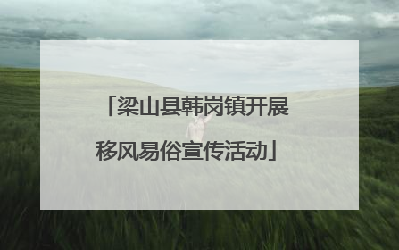 梁山县韩岗镇开展移风易俗宣传活动