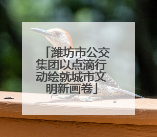 潍坊市公交集团以点滴行动绘就城市文明新画卷