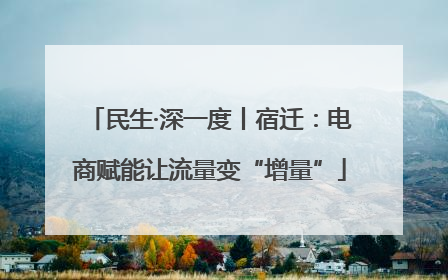 民生·深一度丨宿迁：电商赋能让流量变“增量”