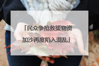 民众争抢救援物资 加沙再度陷入混乱