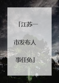 江苏一市发布人事任免