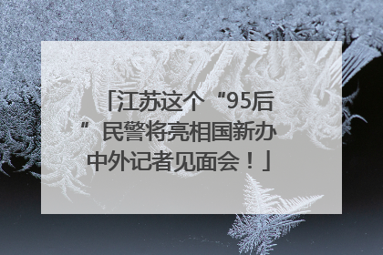 江苏这个“95后”民警将亮相国新办中外记者见面会！