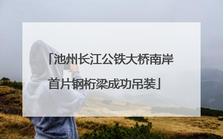池州长江公铁大桥南岸首片钢桁梁成功吊装