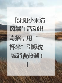 沈阳小禾清风端午活动出奇招，用“一杯米”引爆沈城消费热潮！
