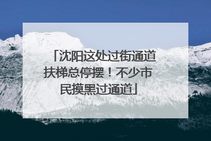 沈阳这处过街通道扶梯总停摆！不少市民摸黑过通道