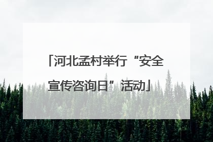 河北孟村举行“安全宣传咨询日”活动