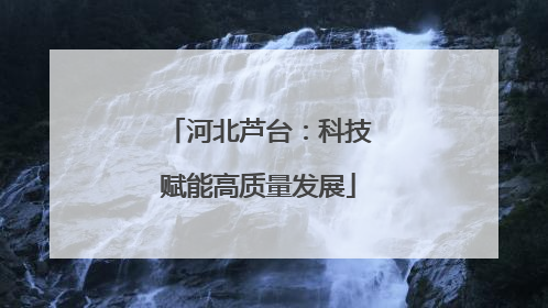 河北芦台：科技赋能高质量发展