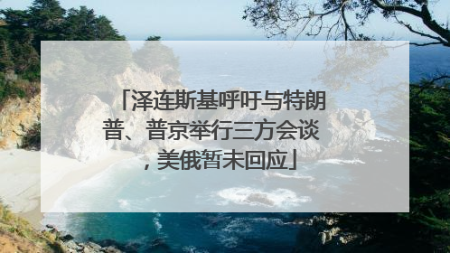 泽连斯基呼吁与特朗普、普京举行三方会谈，美俄暂未回应