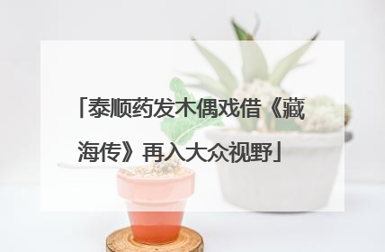 泰顺药发木偶戏借《藏海传》再入大众视野