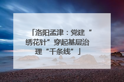 洛阳孟津：党建“绣花针”穿起基层治理“千条线”