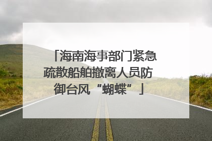 海南海事部门紧急疏散船舶撤离人员防御台风“蝴蝶”