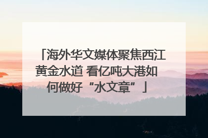 海外华文媒体聚焦西江黄金水道 看亿吨大港如何做好“水文章”