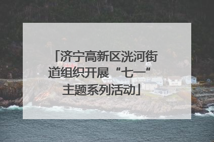 济宁高新区洸河街道组织开展“七一” 主题系列活动