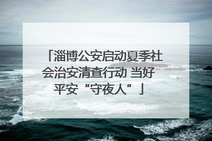淄博公安启动夏季社会治安清查行动 当好平安“守夜人”