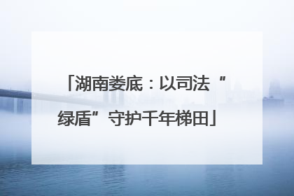 湖南娄底：以司法“绿盾”守护千年梯田