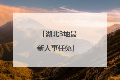 湖北3地最新人事任免