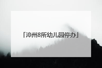 漳州8所幼儿园停办