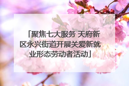 聚焦七大服务 天府新区永兴街道开展关爱新就业形态劳动者活动