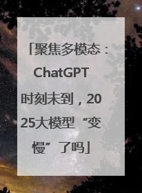 聚焦多模态：ChatGPT时刻未到，2025大模型“变慢”了吗