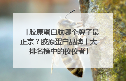 胶原蛋白肽哪个牌子最正宗？胶原蛋白品牌十大排名榜中的佼佼者