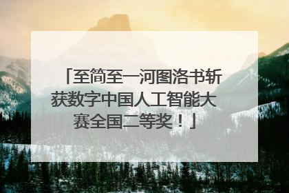 至简至一河图洛书斩获数字中国人工智能大赛全国二等奖！