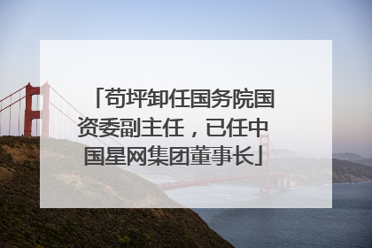 苟坪卸任国务院国资委副主任，已任中国星网集团董事长