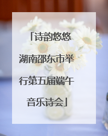 诗韵悠悠 湖南邵东市举行第五届端午音乐诗会