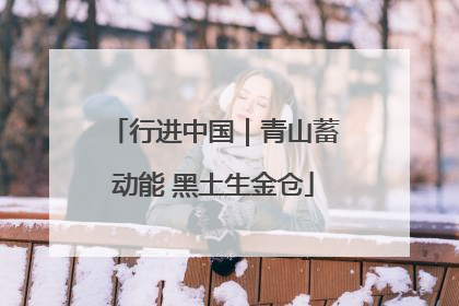 行进中国｜青山蓄动能 黑土生金仓