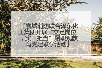 襄城消防联合泽东化工集团开展“立足岗位，实干担当”履职观教育党建联学活动