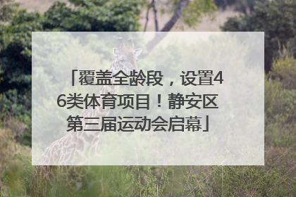 覆盖全龄段，设置46类体育项目！静安区第三届运动会启幕