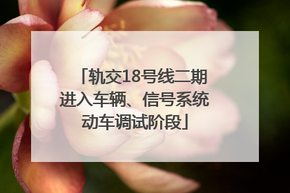 轨交18号线二期进入车辆、信号系统动车调试阶段