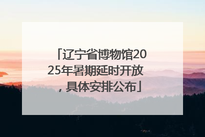 辽宁省博物馆2025年暑期延时开放，具体安排公布