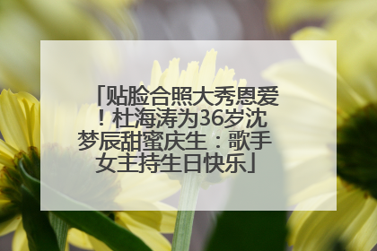 贴脸合照大秀恩爱！杜海涛为36岁沈梦辰甜蜜庆生：歌手女主持生日快乐