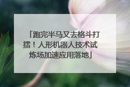 跑完半马又去格斗打擂！人形机器人技术试炼场加速应用落地