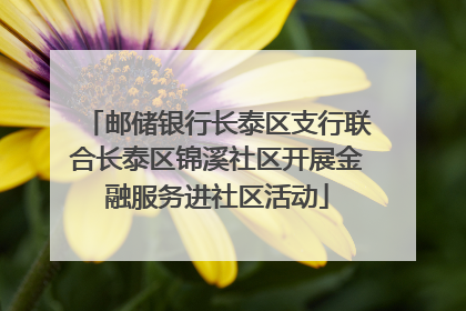 邮储银行长泰区支行联合长泰区锦溪社区开展金融服务进社区活动