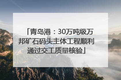 青岛港：30万吨级万邦矿石码头主体工程顺利通过交工质量核验