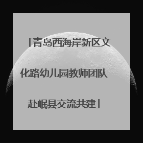 青岛西海岸新区文化路幼儿园教师团队赴岷县交流共建