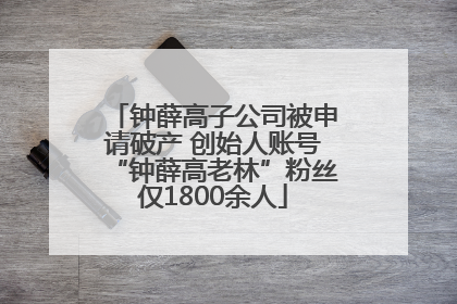 钟薛高子公司被申请破产 创始人账号“钟薛高老林”粉丝仅1800余人