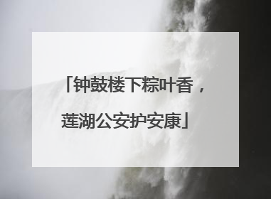 钟鼓楼下粽叶香，莲湖公安护安康