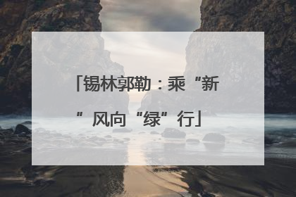 锡林郭勒：乘“新”风向“绿”行