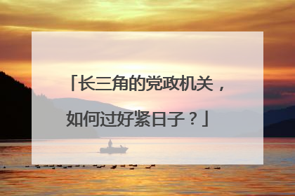 长三角的党政机关，如何过好紧日子？